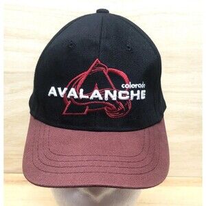 Vintage Colorado Avalanche Starter Hat Cap Youth Black Embroidered Logo NHL